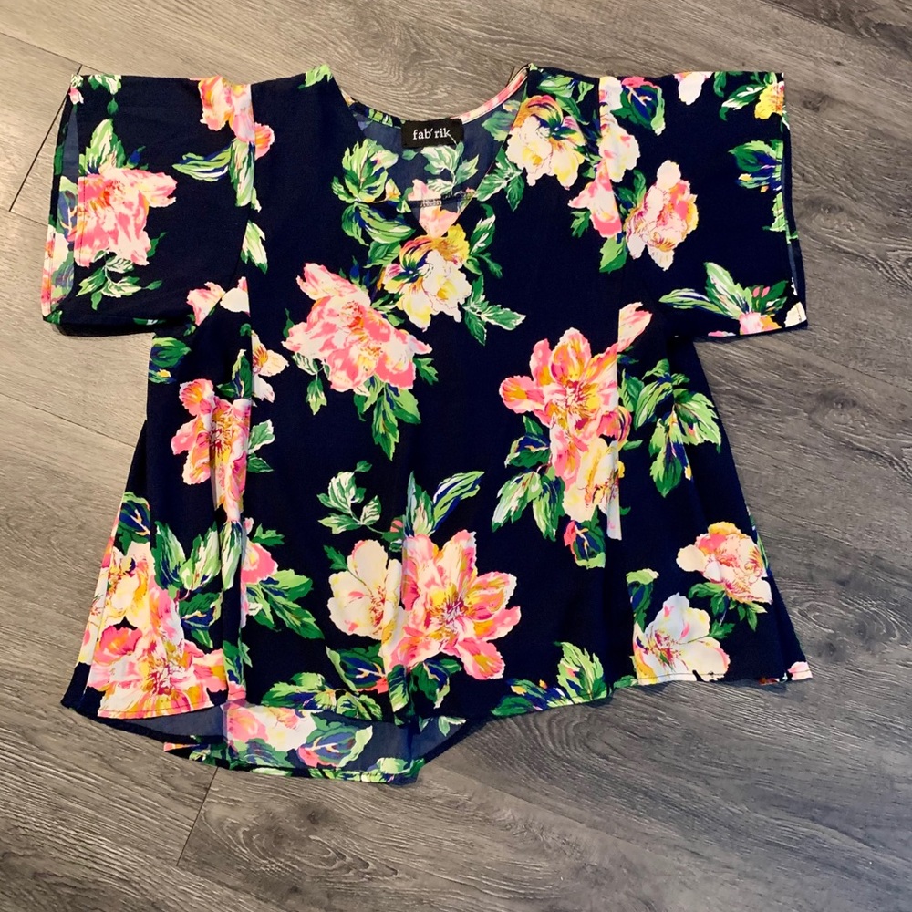 Bright floral blouse